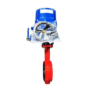 Cast Iron Motorized Wafer Butterfly Valve PN16 Electric Actuator for Water