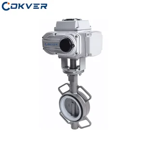 Cast Iron Wafer Butterfly Valve for Acid Alkaline Fluids with Electric Sanitary Ball Valve