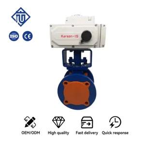 Cast Steel Flange Water Vapor Cut-off Switch Adjustable Electric V-type Ball Valve Sanitary Ball Valve DN15-DN350
