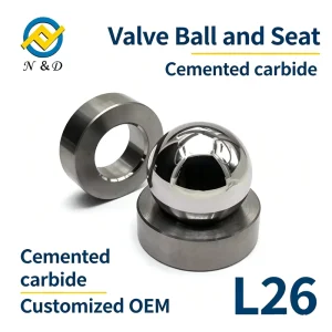 Cemented Carbide Valve Ball Seat L26 Thread Complete Sinter Polish Treatment Zero Porosity Refinery Process Pipeline Valves