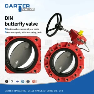 Centerline Butterfly Valve WCB Steel Wafer Flanged Electric Manual Worm Gear NBR Seal General DIN PN6 PN64 DN40 DN1800