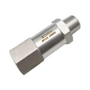 Check Valve 1 8″ 1 4″ 3 8″ 1 2″ 3 8″ BSP NPT Female to Male Inline Check Valve 304 Stainless Steel