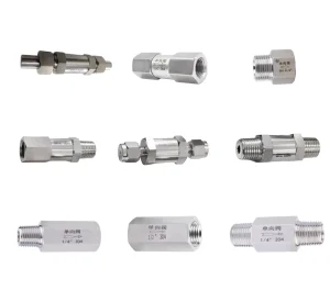 Check Valve Manual Reset High Pressure Check Valve 316SS for Gas and Air Lines Safety Shutoff