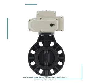 Chemical Anti-Corrosion Grey PVC Wafer Electric Butterfly Valve D971X-10S for Acid Medium Transportation
