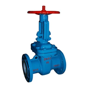 Chemical Resistant PN16 Cast Steel Manual Operated Fluorine Lined Gate Valve for Acid Alkali Organic Solvent