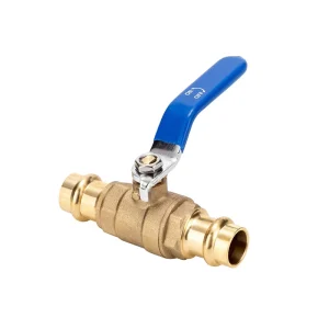 China Factory 1/2″ Lead Free Brass Press Ball Valve Full Port 250WOG NSF 61 for Plumbing HVAC