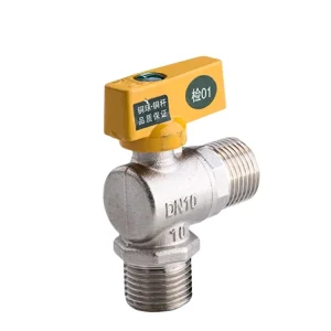 China Factory Forged Male Brass Angle Valve Natural Gas Shutoff Ball Valve Manual Power OEM Customized Support