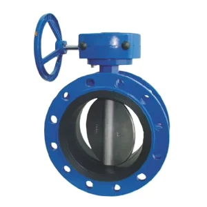 China Factory Good Price DF810 W Series Flange Type Soft Sealing Center Lined Worm Wheel Butterfly Valve