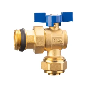 China Factory OEM DZR Brass PEX Sliding Angle Valve 16 32mm Boiler Outlet Valve Bulk Supply for Floor Heating Project