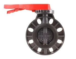 China Factory PVC Control Flow Water UPVC Wafer Type Lever Handle Plastic Butterfly Valve