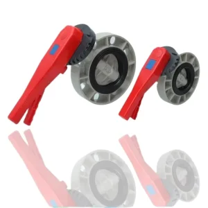 China Factory Price MUQIAO Brand ISO9001 Certified Manual Single Flange PP PPH DN50 DN200 Sanitary Clamp Butterfly Valve