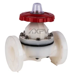 China High Quality Plastic Pvdf Flange Diaphragm Valve 1 2” 4” 1 2in 4in for Industry Control Valve ANSI ASTM Standard