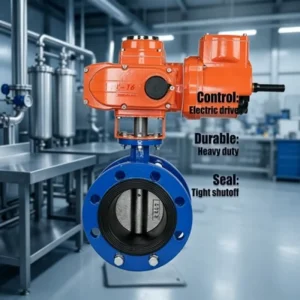 China Supplier DN100 DN150 Ductile Iron Motorize Butterfly Valves Electric Actuator Wafer Butterfly Valve