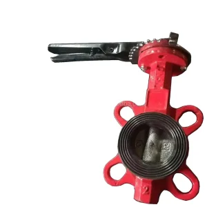 China Supplier’s Manual Butterfly Valve with 4 Hole Grooved Wafer Handle Red Fire Signal Central Lever Competitive Prices
