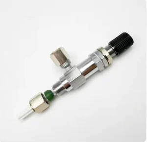 Chromatograph Specific Precision Gas Needle Valve with Flow Control 6mm Quick Connect 3mm Pin
