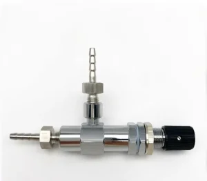 Chromatograph Specific Precision Gas Needle Valve with Flow Control 6mm Quick Connect 3mm Pin Custom Pagoda Joint