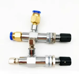 Chromatograph-Specific Precision Gas Needle Valve with Flow Control, 6mm Quick Connect, 3mm Pin/OEM