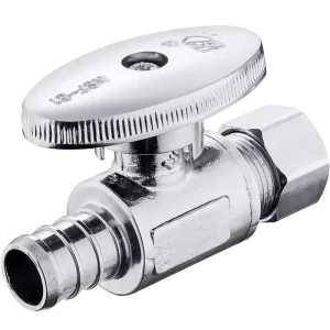 Chrome Dual Compression Outlet Stop Valve Angle Stop Valve Canadian American 3/8 Bathroom Triangular Valve