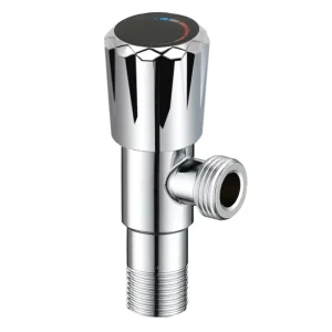 Chrome Plated Angle Valve for Bathroom Brass Angle Stop Check Shut off Water Angle Stop Valve for Toilet Faucet