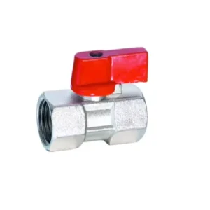 Chrome Plated Brass Mini Ball Valve Air Oil Water Shutoff Valve with Aluminium Handle