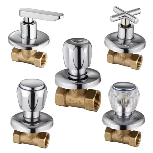 Chrome-Plated Concealed Angle Stop Valves for Bathroom Piping