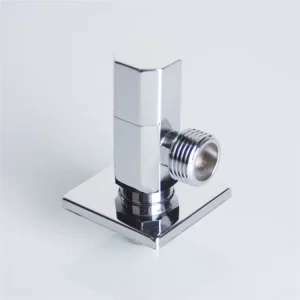 Chrome-Plated Silver Brass Angle Valve for Bathroom