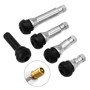 Chrome Plated TR414AC TR413 TR412 Inner Tube Snap In Metal Stem Rubber Car Tires Replacement Repair Valve Stems