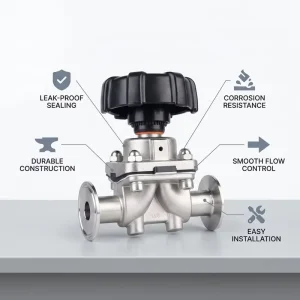 Clamp-Type Sanitary Diaphragm Valve for CIP Ultrapure Water Pipeline Systems