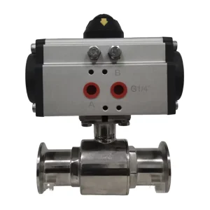 Clamp Type Sanitary Stainless Steel SS304 Pneumatic Ball Valve