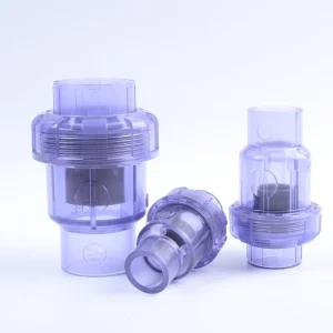 Clear UPVC Check Valve Water Rich Normal Temperature Wafer Swing Check Valve Transparent Hydraulic Valvula Check Pvc 1/2
