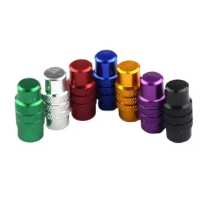 Colorful Knurled Aluminum Alloy Presta Valve Caps French Type Bicycle Tire Stem Dust Covers for Road Mountain Bike Wheel Parts