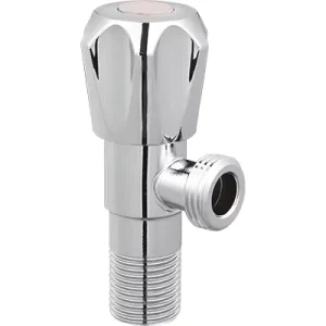 Commercial Construction Water Valve Chrome Plated Brass Threaded Connection High Pressure Resistant for Bathroom