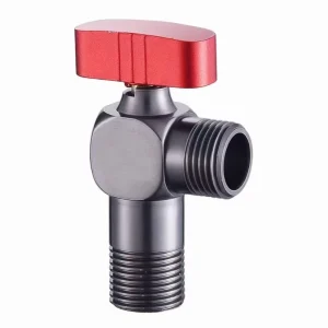 Commercial Heavy Duty Brass Gray Angle Valve G1 2 Male to Male Quarter Turn Ceramic Shut Off Valve for Residential Projects