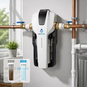 Compact Central Water Purifier High Flow 3-Second Quick Change Cartridge Smart Indicator for Whole House Water Treatment