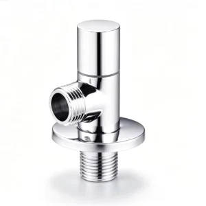 Compact Single Outlet Brass Angle Valve Bright Chrome Finish Easy to Clean Maintain