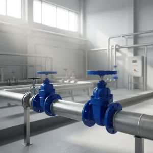 Compact Structure Space saving Flange Soft Seal Non-rising Stem Ductile Iron Manual Gate Valve for Water PN16 Narrow Pipeline