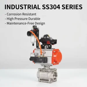 Complete Accessory Matching Design Customizable Heat Resistant Industrial Triple Pneumatic Ball Valve