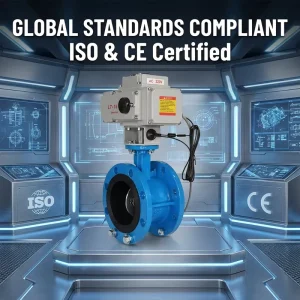 Complete SIL CE Certifications 316 Stainless Steel Body DDF-104 Electric Actuated DN50-DN200 Flange Butterfly Valve