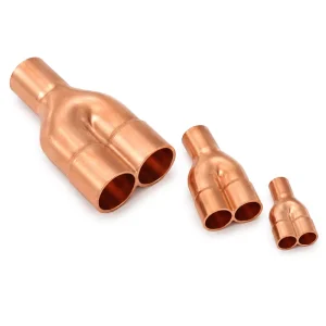 Copper Tee Branch Fitting Set for HVAC/R Repair Refrigeration Pipe Connector Supply