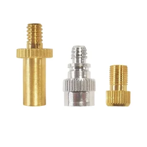 Copper Tire Valve Extenders Knurled Schrader Valve Stem Adapters Universal Fit Presta Bicycle Inflatable