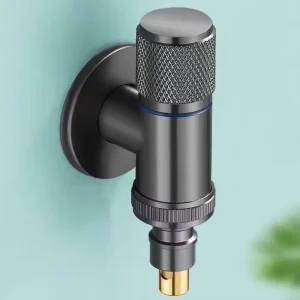 Copper and Brass Wall-Mounted Washing Machine Faucet with 1/2-Inch and 3/4-Inch Connections