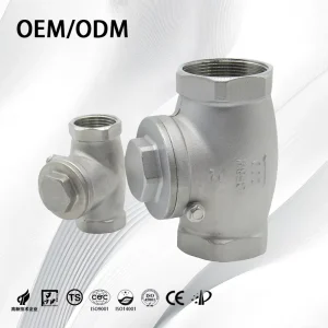 Corrosion Resistant 304 Stainless Steel Horizontal Swing Type One way Check Valve with Internal Thread