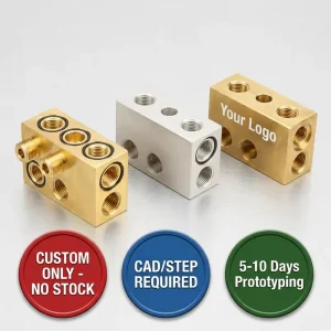 Corrosion Resistant H59 Brass Fluid Valve Manifold Water Distributor Block Assembly Underfloor Heating Custom CNC Machined