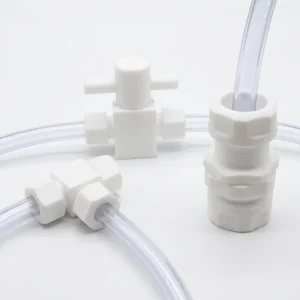 Corrosion Resistant PTFE Compression Fitting High Pressure Resistant PTFE Valve