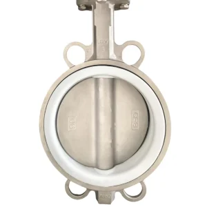 Corrosion Resistant PTFE Lined Butterfly Valve -40°C to +200°C for Acid Alkali Solvent Stainless Steel 316Ti 304 316 SS Valve
