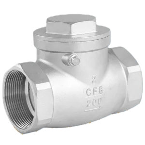 Corrosion Resistant Shutoff Water OEM ODM 304 Stainless Steel Horizontal Internal Thread Swing Check Valve PTFE Sealing 1 2″