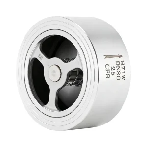 Coupled Type Rising and Lowering Stainless Steel Check Valve (model H71W) with Water Conducting Crystal Plate Type
