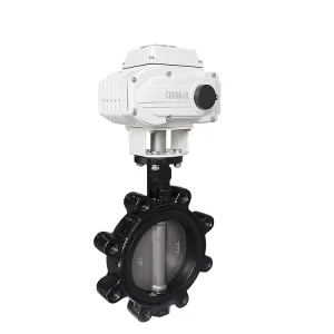 Covna B2Bclearance Sale AC220V DN50 Ductile Iron Wafer Motorized Electric Control PTFE Butterfly Valve Electric Valve