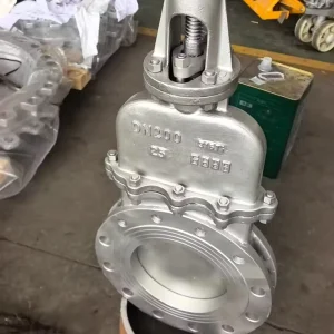 Cryogenic Stainless Steel Knife Gate Valve 304L Extended Bonnet -196℃ LNG Plant Service