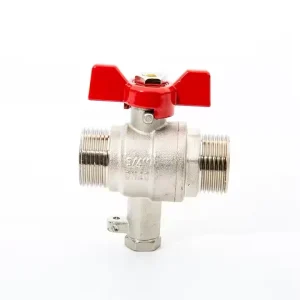 Custom All Types of Valves Forged 1/2in Brass Ball Valve Red Butterfly Handle Water Media Ball Valve